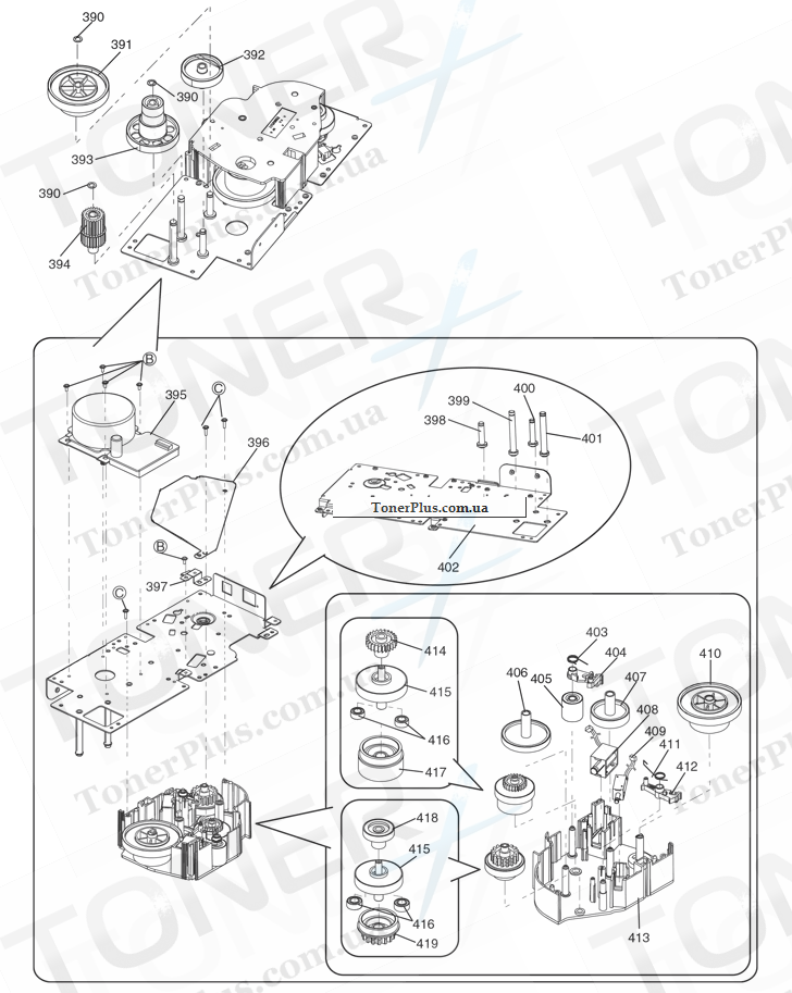 Каталог запчастей для Panasonic KXMB2000B - Motor Section