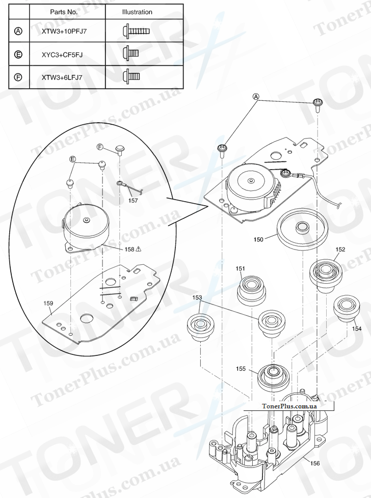 Каталог запчастей для Panasonic KXMB271 - MOTOR SECTION