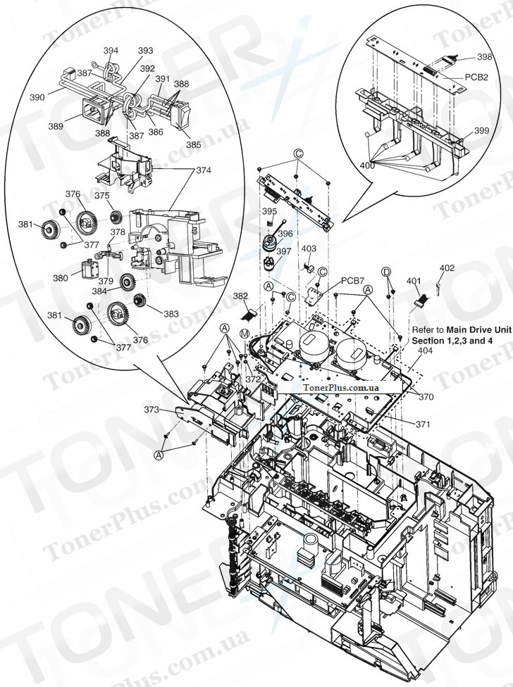 Каталог запчастей для Panasonic KXMC6020 - Rear Cabinet Section 2