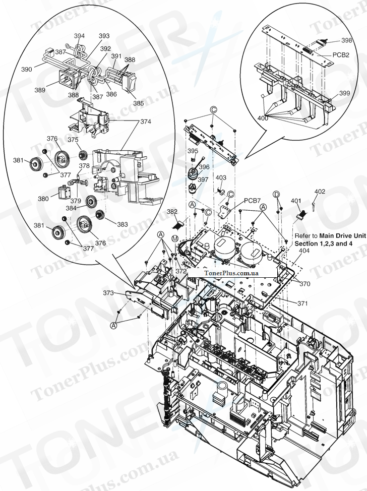 Каталог запчастей для Panasonic KXMC6040 - Rear Cabinet Section 2
