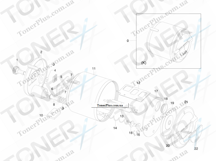 Каталог запчастей для Samsung CLX2160N - Toner Tank(K)