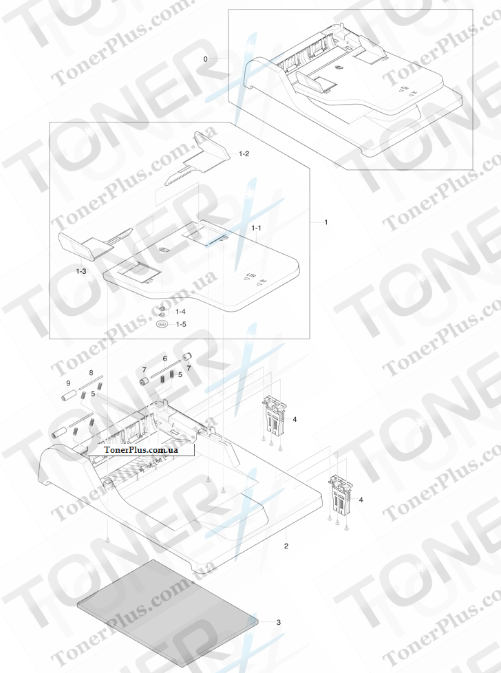 Каталог запчастей для Samsung CLX3160FN - Cover Platen