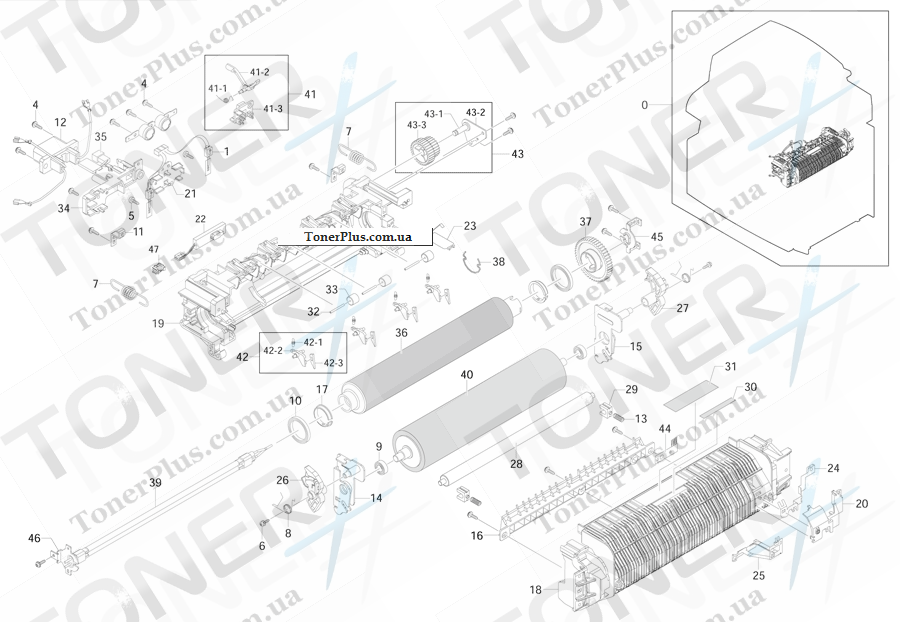 Каталог запчастей для Samsung SCX6545NX - Fuser Unit