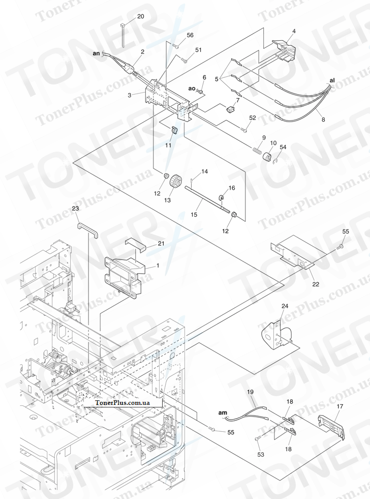 Каталог запчастей для Toshiba DP2500 - DEV