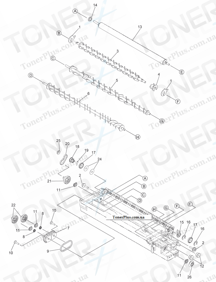 Каталог запчастей для Toshiba e-Studio 305 - DEVELOPER-ASY-2
