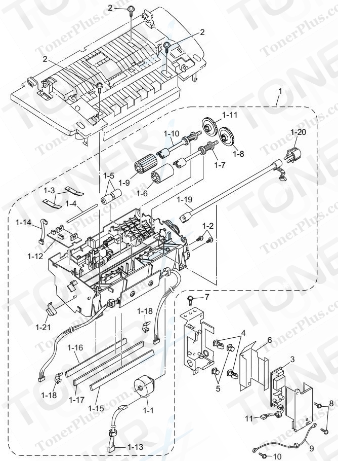 Группа запчастей для Brother MC3000 -  SCANNER FRAME