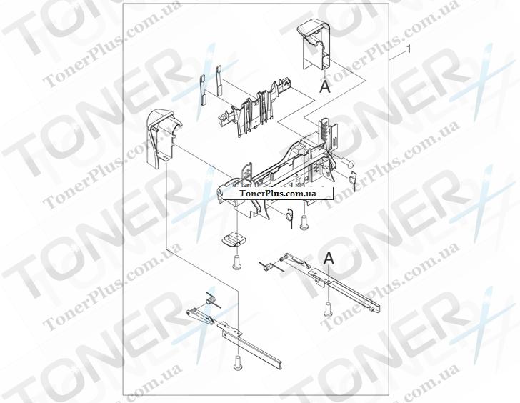 Каталог запчастей для HP LaserJet M4349x MFP - Delivery assembly