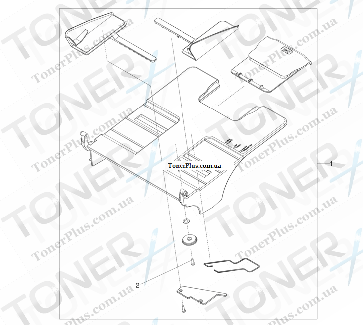 Каталог запчастей для HP LaserJet M4349x MFP - ADF input tray