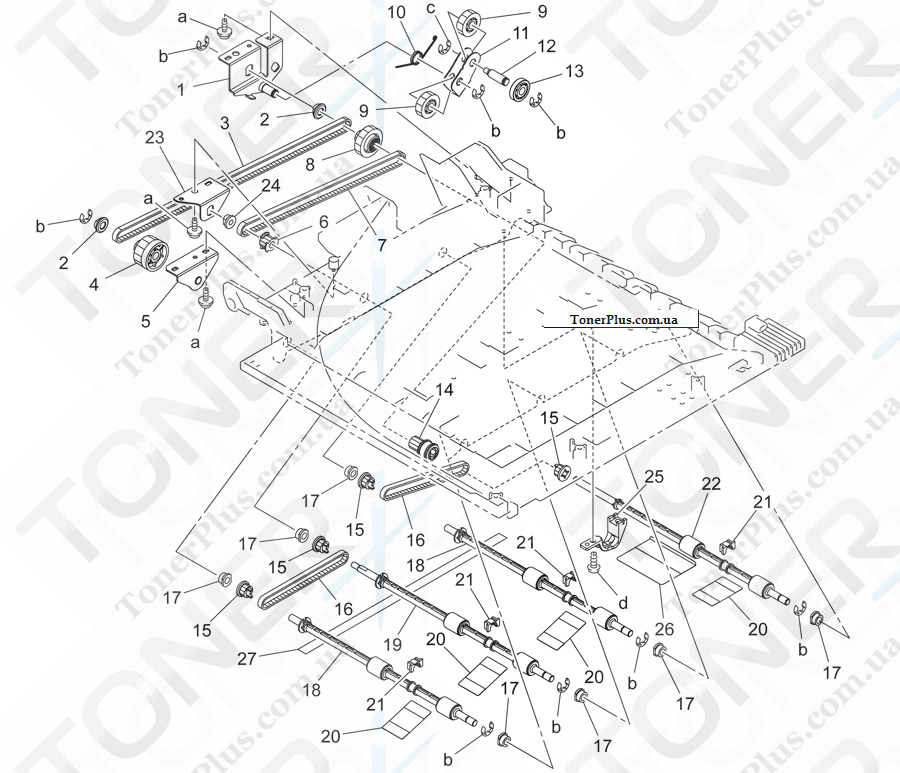 Каталог запчастей для Konica-Minolta bizhub C20 - HORIZONTAL TRANSPORT UNIT 2