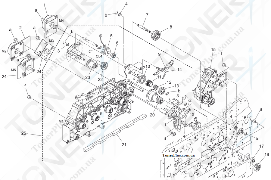 Каталог запчастей для Konica-Minolta bizhub C20 - MAIN DRIVE SECTION