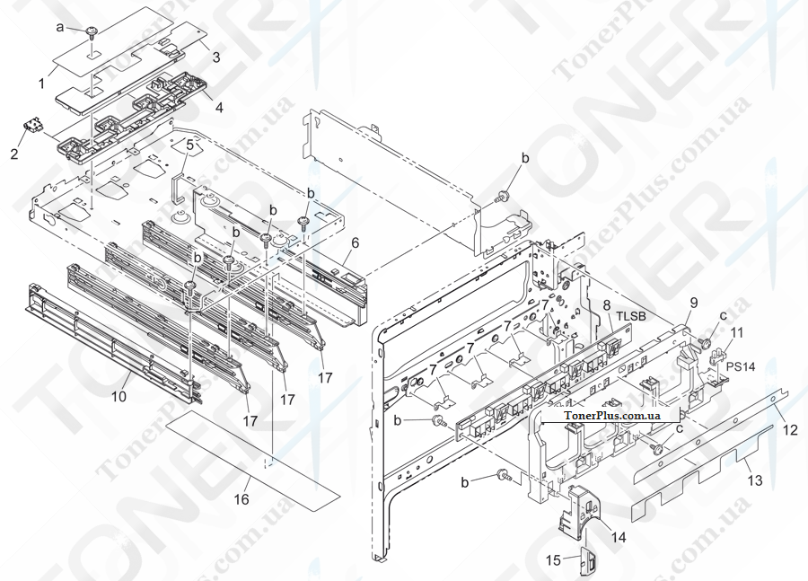 Каталог запчастей для Konica-Minolta bizhub C31P - I-C RAIL SECTION