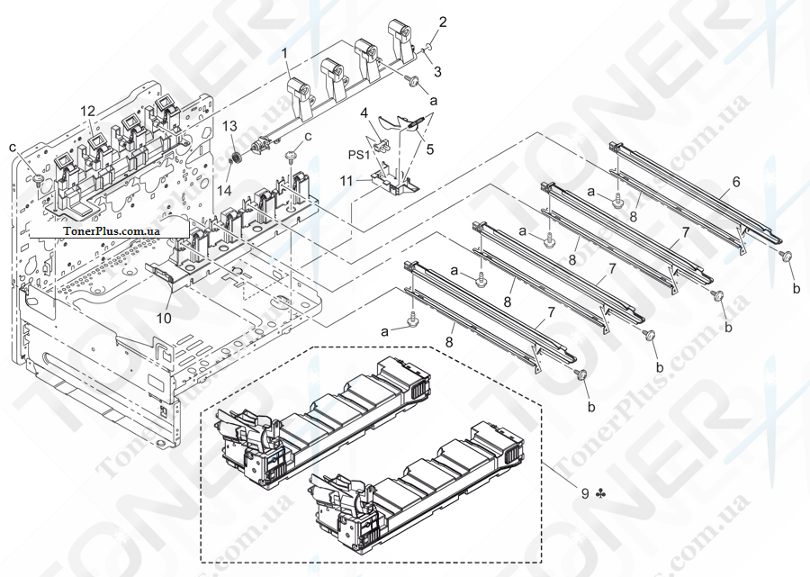 Каталог запчастей для Konica-Minolta bizhub C31P - WASTE TONER TRANSPORT SECTION 2