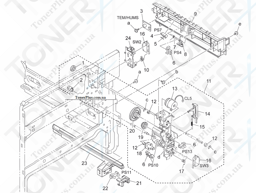 Каталог запчастей для Konica-Minolta bizhub C31P - DRIVE SECTION