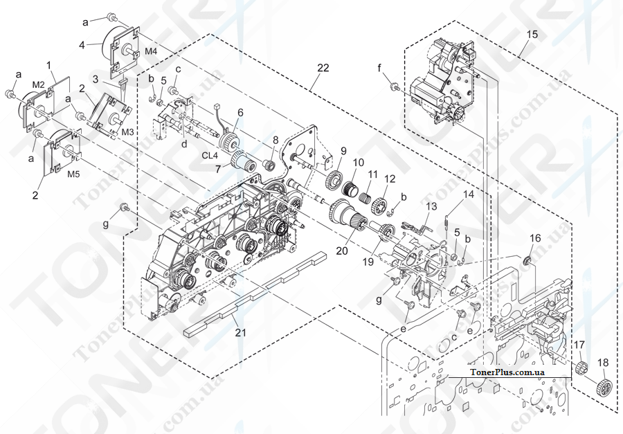 Каталог запчастей для Konica-Minolta bizhub C31P - DRIVE SECTION 2