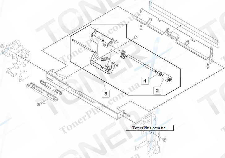 Каталог запчастей для Lexmark MS911 - Tray 2 separator