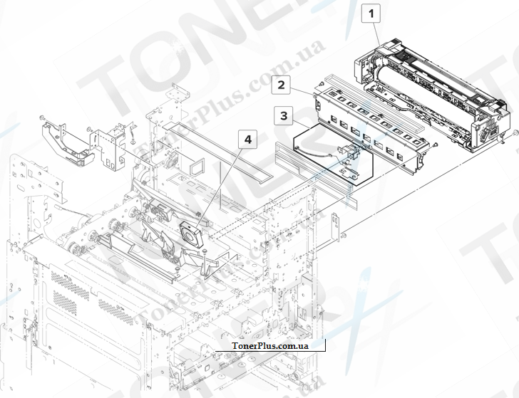 Каталог запчастей для Lexmark MS911 - Fuser