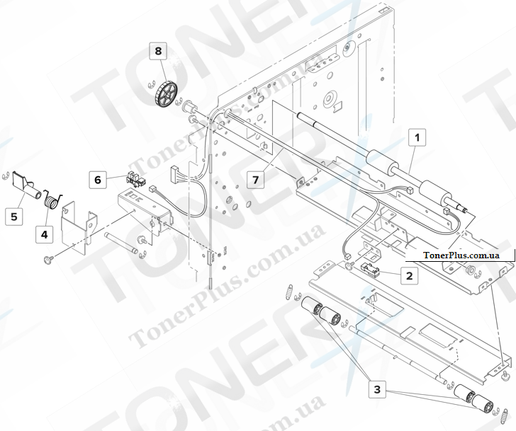 Каталог запчастей для Lexmark MS911 - 3000 sheet tray Paper transport