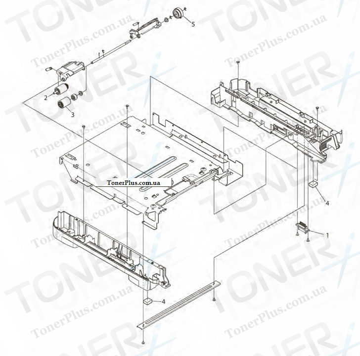 Каталог запчастей для OKI C610 - Plate-Assy-Base