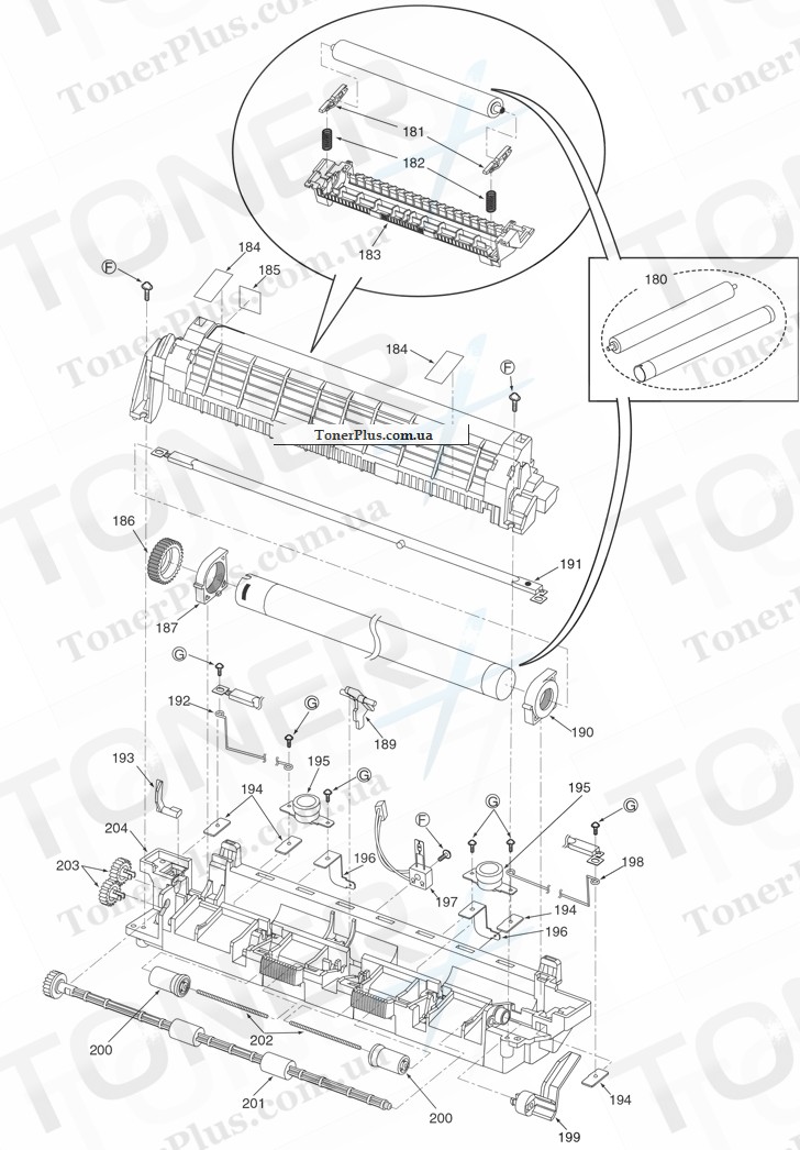 Каталог запчастей для Panasonic KXFL421B - Fuser Section