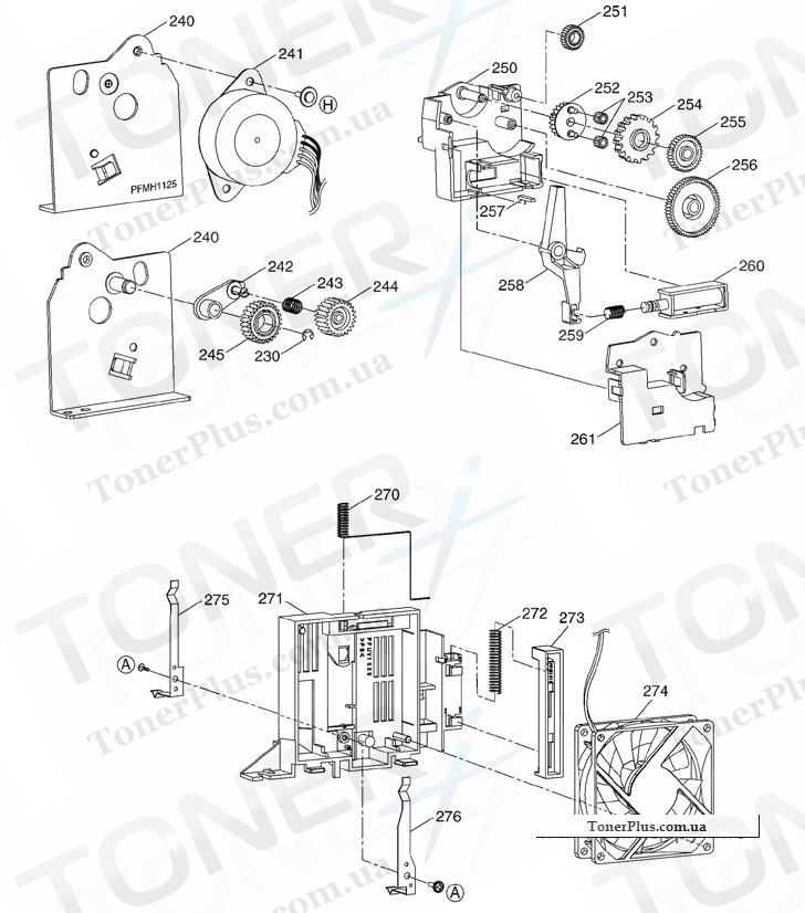 Каталог запчастей для Panasonic KXFL511 - LOWER CABINET SECTION (3)