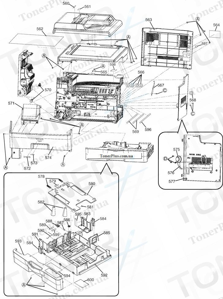 Каталог запчастей для Panasonic KXMB3020 - Main Cabinet Section (2)