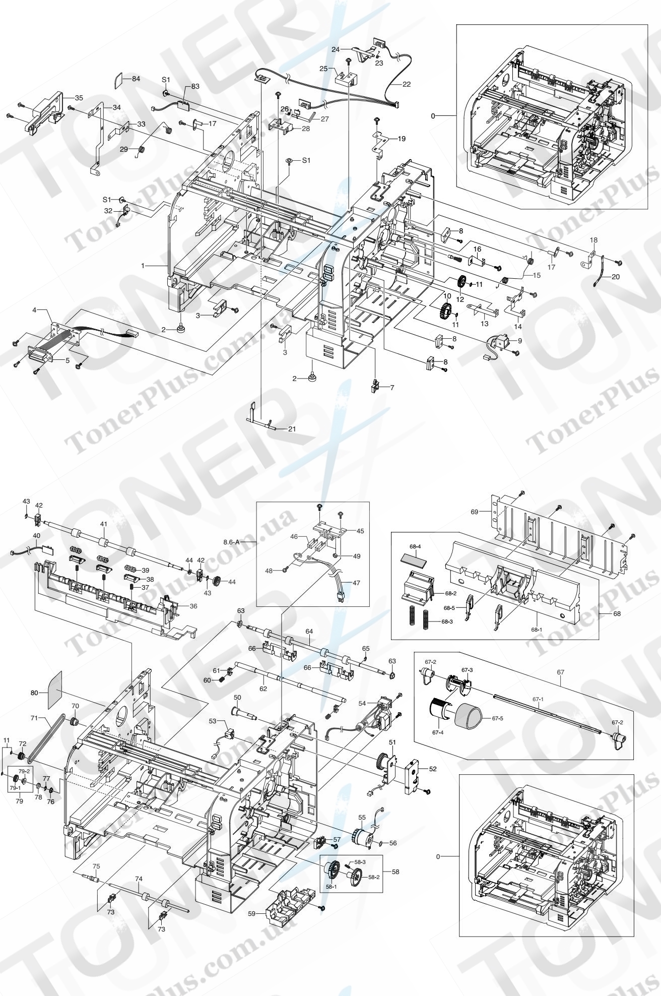 Группа запчастей для Samsung CLP-300 - 