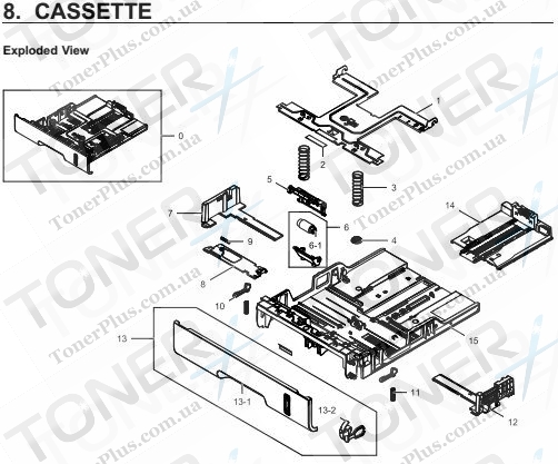 Группа запчастей для Samsung SL-M2870FD - CASSETTE