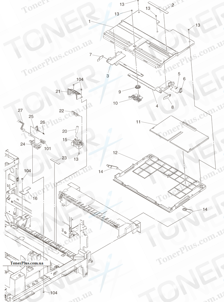 Каталог запчастей для Toshiba e-Studio 243 - BYPASS-ASY